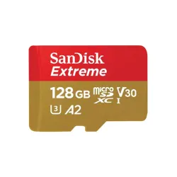 Memoria MicroSDXC SanDisk Extreme - 128GB - Clase 10 - C/Adaptador  - SDSQXAA-128G-GN6MA
