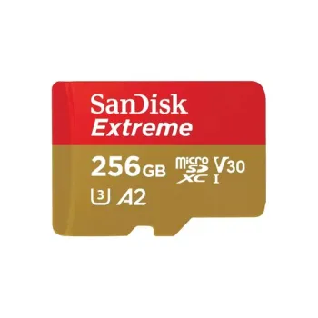 Memoria MicroSDXC SanDisk Extreme - 256GB - Clase 10 - C/Adaptador - SDSQXAV-256G-GN6MA