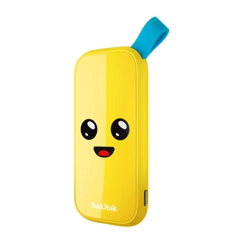 Unidad de Estado Sólido Externo SanDisk Fortnite Portable - 2TB - USB 3.2 - Amarillo - SDSSDE30-2T00-G25F