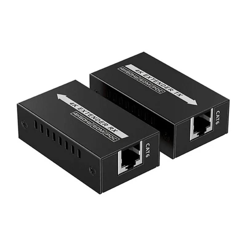 Kit Mini Extensor de Video SAXXON LKV410P - HDMI por Cable de Red Cat6/6a - Hasta 60M - 4K - LKV410P