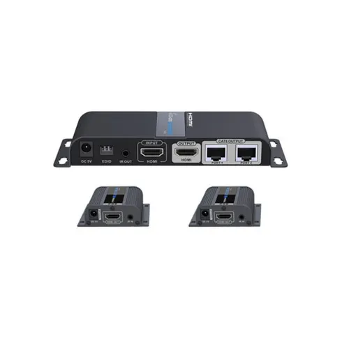 Kit Extensor de Video SAXXON LKV712pro - HDMI por Cable de Red Cat5 - Hasta 40M - FHD  - LKV712PRO