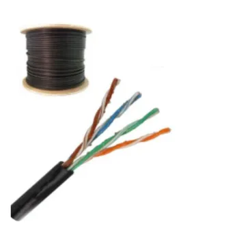 Bobina SAXXON OUTPCAT5EGCOPEXT - Cat5e - 305M - 24 AWG - Negro - OUTPCAT5EGCOPEXT