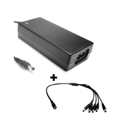 Fuente de Poder Saxxon PSU1204D - Divisor Para 5 Cámaras PSWB08 - 40cm - PSU1204D+PSWB08