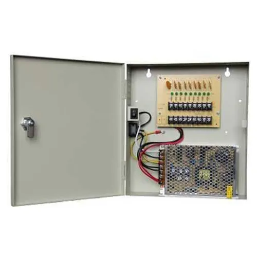Fuente de Poder Regulada SAXXON PSU1210D9 - 12v -10 Amp - Para 9 Camaras - PSU1210D9