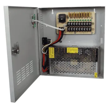 Fuente de Poder SAXXON PSU1220-D9 - 12V - 20A - Hasta 9 Cámaras - PSU1220-D9