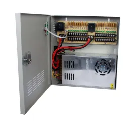 Fuente de Poder SAXXON PSU1230D18 - 12V - 30Amp - 18 Cámaras - PSU1230D18