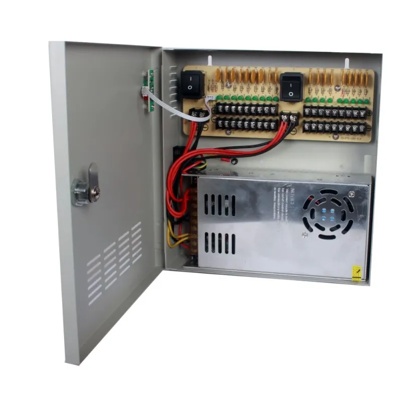 Fuente de Poder SAXXON PSU1230D18 - 12V - 30Amp - 18 Cámaras - PSU1230D18