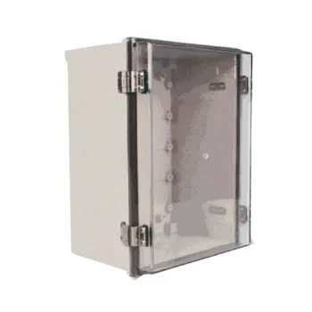 Gabinete SBE TECH TR15015090 - Plástico - 150x150x90mm - Cubierta transparente - Para exteriores - SBE-TR15015090