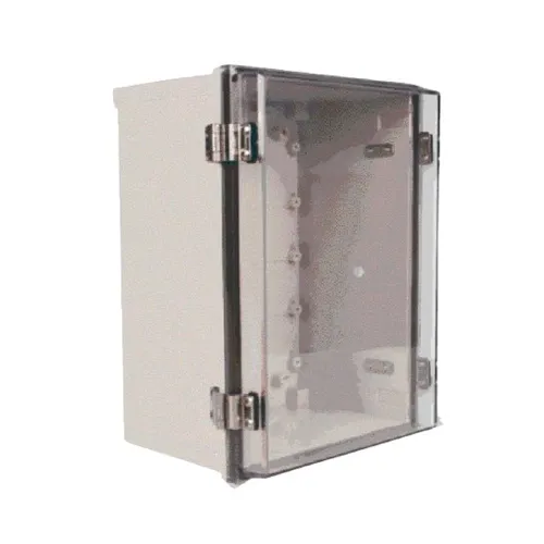 Gabinete SBE TECH TR15015090 - Plástico - 150x150x90mm - Cubierta transparente - Para exteriores - SBE-TR15015090