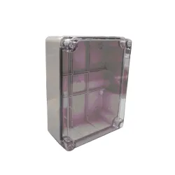 Gabinete SBE TECH TR24019090 - Plástico - 240x190x90mm - Cubierta transparente - Para exteriores - SBE-TR24019090 Gabinete SBE TECH TR24019090 - Plástico - 240x190x90mm - Cubierta transparente - Para exteriores - SBE-TR24019090