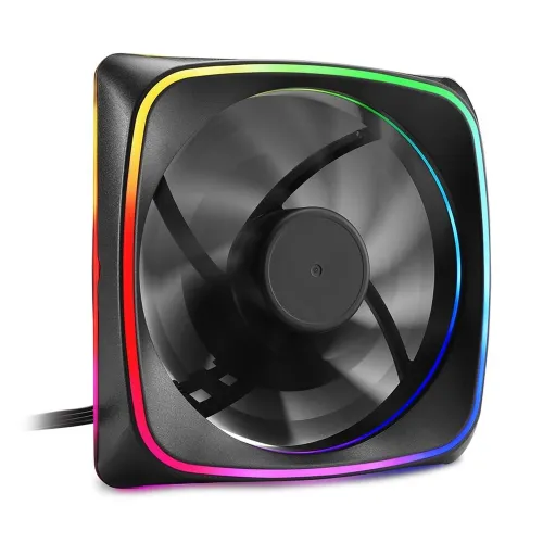 Ventilador Sharkoon RGB SHARK Lights - 120mm - 1000RPM - Negro - RGB SHARK LIGHTS Ventilador Sharkoon RGB SHARK Lights - 120mm - 1000RPM - Negro - RGB SHARK LIGHTS