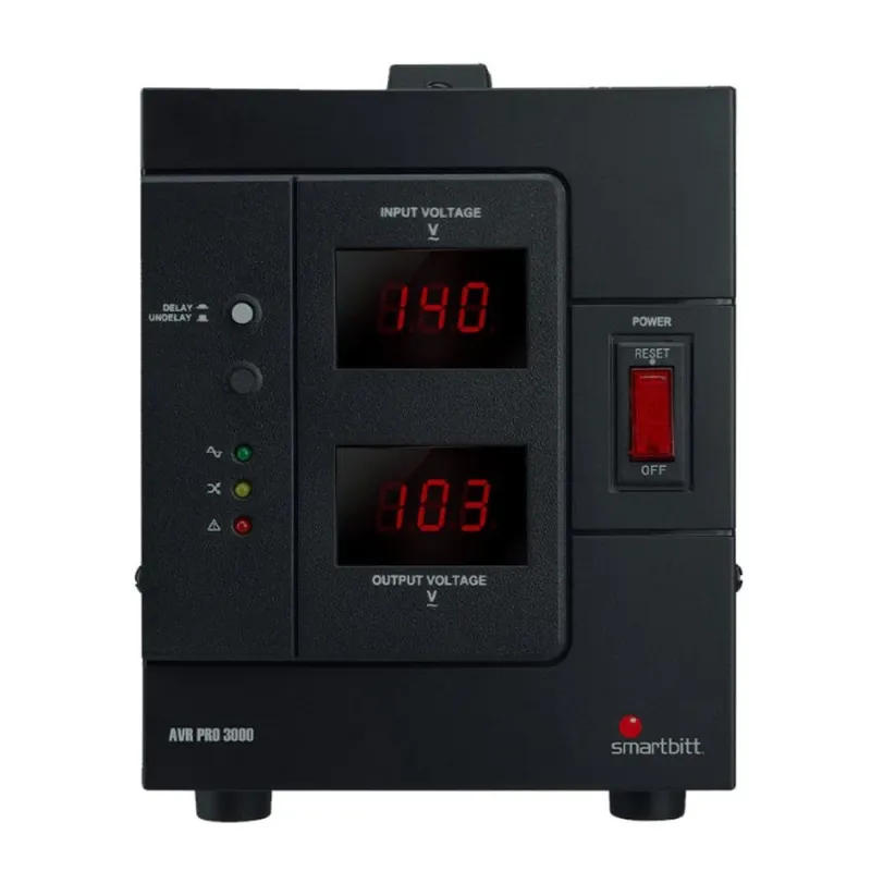 Regulador Smartbitt SBAVRC3000 - 3000VA/2000W - 4 Contactos - SBAVRC3000