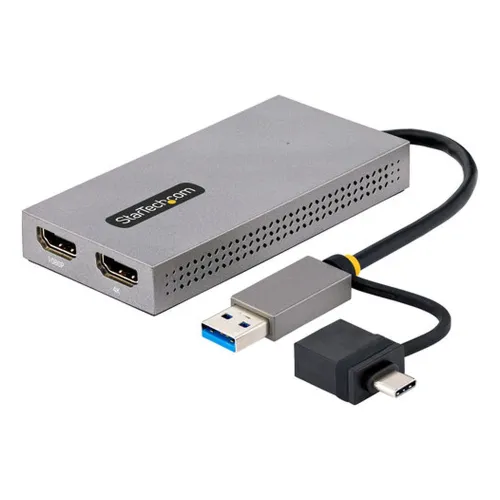 Adaptador de Video StarTech.com 107B-USB-HDMI - USB-A/USB-C a 2x HDMI - 107B-USB-HDMI Adaptador de Video StarTech.com 107B-USB-HDMI - USB-A/USB-C a 2x HDMI - 107B-USB-HDMI