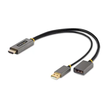 Adaptador de Video StarTech.com - HDMI A DisplayPort - 4K - Alimentación USB - 128-HDMI-DISPLAYPORT