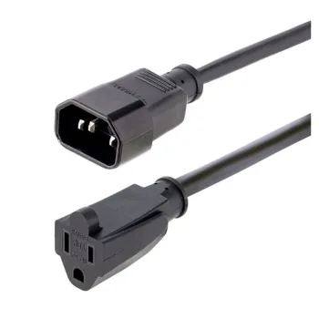Extensión de Cable de Alimentación StarTech.com - C14 a NEMA 5-15R - 1m - 1415R-3F-POWER-CORD