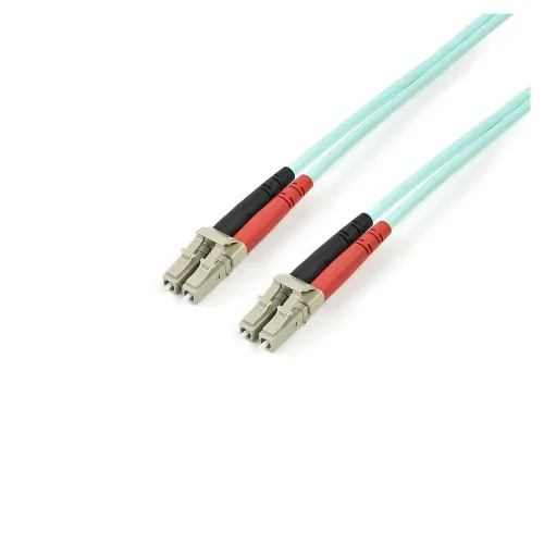 Cable de Fibra Óptica StarTech.com - LC - Dúplex - Multimodo - 3M - Aguamarina - 450FBLCLC3 Cable de Fibra Óptica StarTech.com - LC - Dúplex - Multimodo - 3M - Aguamarina - 450FBLCLC3