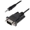 Cable Serial StarTech.com - RS232 DB9 - 3.5mm - 1M - Negro - 9M351M-RS232-CABLE