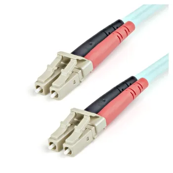 Cable de Fibra Óptica StarTech.com - LC - Dúplex - Multimodo - 1M - Aguamarina - A50FBLCLC1