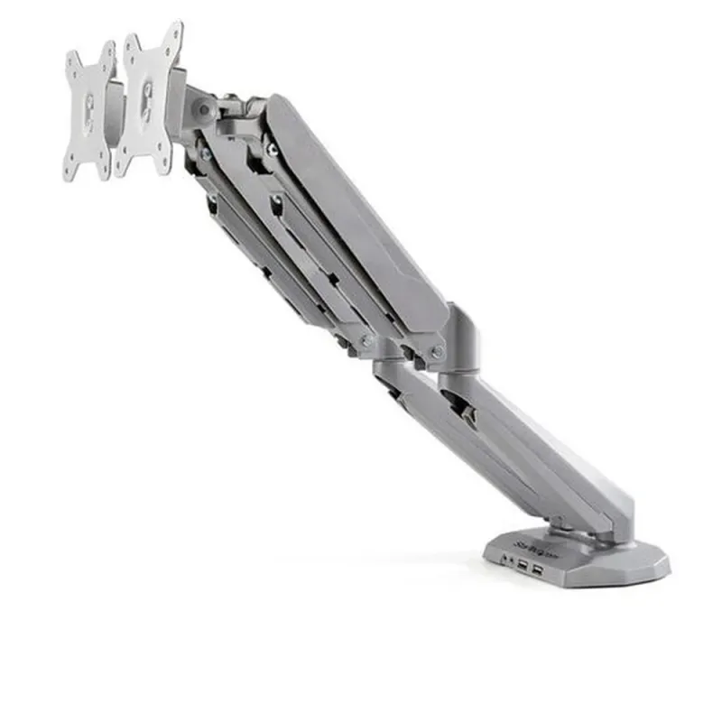 Soporte de Escritorio StarTech.com ARMSLIMDUOS - 15" a 32" -  Soporta 8kg - Para 2 Monitores - Ajustable - 2 Puertos USB - ARMSLIMDUOS