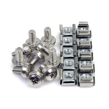 Kit StarTech.com - 50 Tornillos y Tuercas Enjauladas M6 - CABSCREWM6