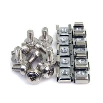 Kit StarTech.com - 100 Tornillos y Tuercas Enjauladas M6 - CABSCREWM62