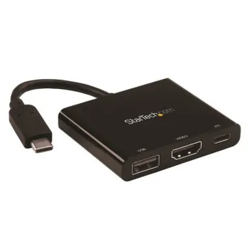 Convertidor de Vídeo StarTech.com - USB-C - HDMI 4K - USB A - Negro - CDP2HDUACP