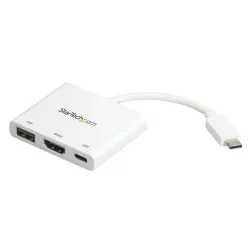 Convertidor de Vídeo StarTech.com - USB-C - HDMI 4K - USB A - Blanco - CDP2HDUACPW Convertidor de Vídeo StarTech.com - USB-C - HDMI 4K - USB A - Blanco - CDP2HDUACPW