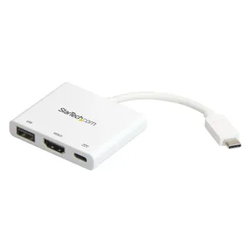 Convertidor de Vídeo StarTech.com - USB-C - HDMI 4K - USB A - Blanco - CDP2HDUACPW