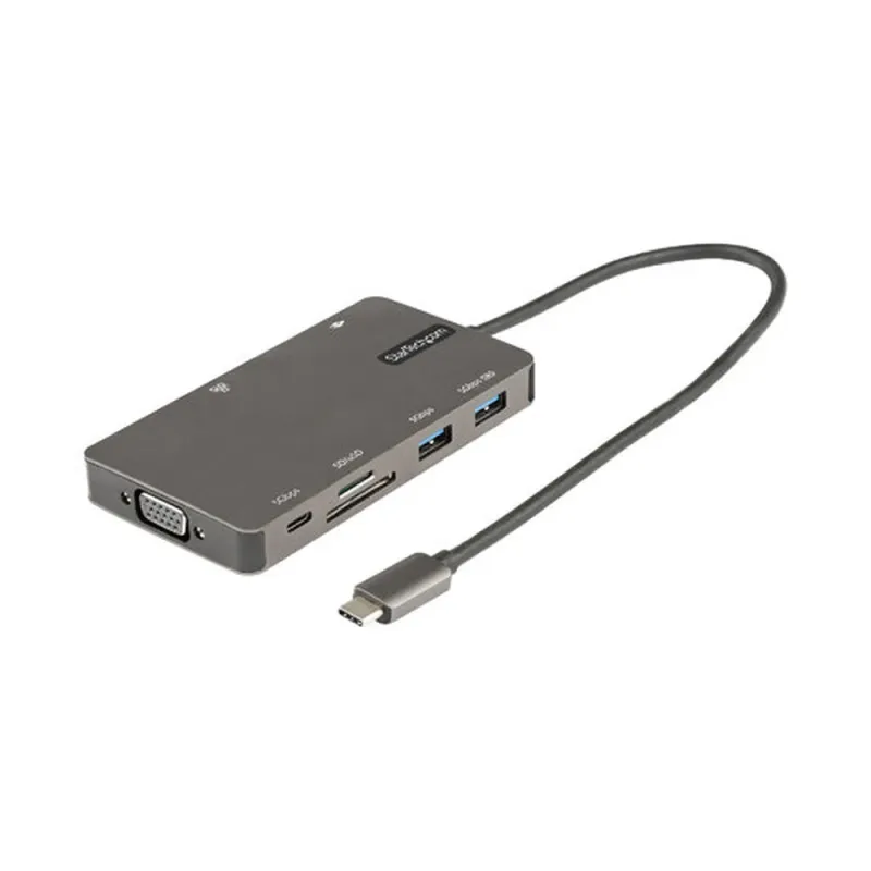 Adaptador Multipuertos StarTech.com - USB-C a HDMI/ VGA/ USB 3.0/ PD 100W - 30cm - DKT30CHVSDPD