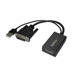 Convertidor StarTech.com DVI2DP2 - DVI a DisplayPort - Alimantado por USB - DVI2DP2 Convertidor StarTech.com DVI2DP2 - DVI a DisplayPort - Alimantado por USB - DVI2DP2