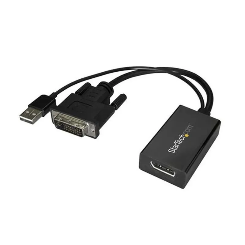 Convertidor StarTech.com DVI2DP2 - DVI a DisplayPort - Alimantado por USB - DVI2DP2