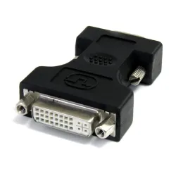 Adaptador de Video StarTech.com - DVI-I a VGA - Hembra a Macho - Negro - DVIVGAFMBK Adaptador de Video StarTech.com - DVI-I a VGA - Hembra a Macho - Negro - DVIVGAFMBK
