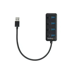 Hub USB 3.0 StarTech.com - 4 Puertos USB-a - Con Interruptores - HB30A4AIB Hub USB 3.0 StarTech.com - 4 Puertos USB-a - Con Interruptores - HB30A4AIB