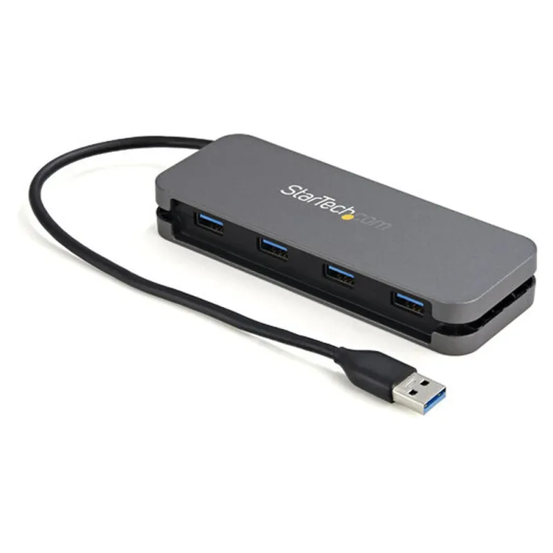HUB USB 3.0 StarTech.com HB30AM4AB - 4 USB-A - Negro/Gris - HB30AM4AB