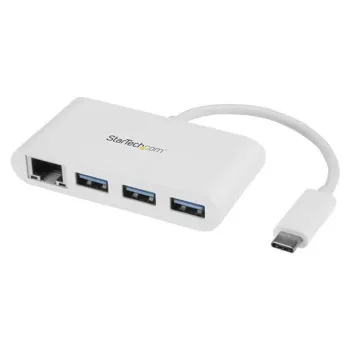 HUB USB StarTech.com HB30C3A1GEA - 3 USB 3.0 - 1 Ethernet - Blanco - HB30C3A1GEA