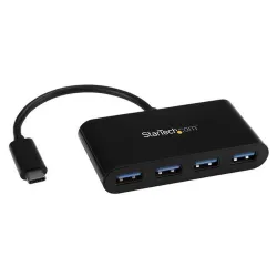 Hub StarTech.com HB30C4AB - USB 3.0 - USB-C A 4 Puertos USB A - Negro - HB30C4AB Hub StarTech.com HB30C4AB - USB 3.0 - USB-C A 4 Puertos USB A - Negro - HB30C4AB