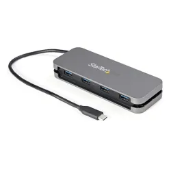 Hub USB-C StarTech.com - 4 Puertos - 4 USB-A - Cable de 25 cm - HB30CM4AB Hub USB-C StarTech.com - 4 Puertos - 4 USB-A - Cable de 25 cm - HB30CM4AB