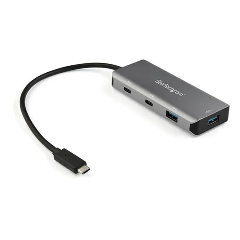 Adaptador HUB USB-C StarTech.com HB31C2A2CB - 2 USB 3.1 - 2 USB-C - 10Gbps - Negro/Gris - HB31C2A2CB