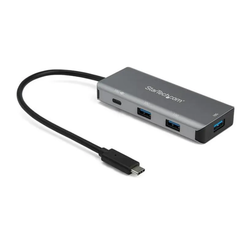 Adaptador HUB USB-C StarTech.com HB31C3A1CPD3 - 3 USB 3.1 - 1 USB-C - 10Gbps - Negro/Gris - HB31C3A1CPD3
