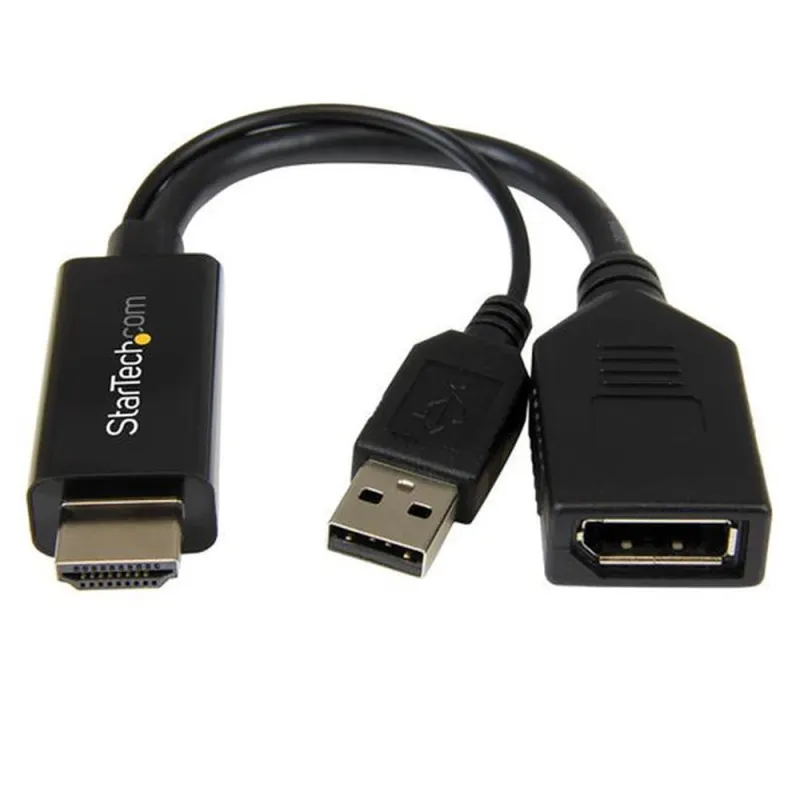 Adaptador de Video StarTech.com - HDMI a DisplayPort - 4K - Con alimentación USB - HD2DP