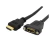 Cable StarTech.com - HDMI - 91cm - Panel Hembra a Macho - HDMIPNLFM3