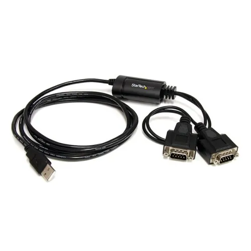 Cable Adaptador FTDI USB a Serie RS232 de 2 Puertos con Retención COM StarTech.com - ICUSB2322F Cable Adaptador FTDI USB a Serie RS232 de 2 Puertos con Retención COM StarTech.com - ICUSB2322F