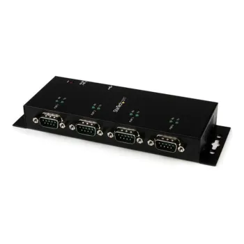 Concentrador Adaptador StarTech.com - USB a Serial RS232 DB9 - 4 Puertos - Riel DIN Industrial - ICUSB2324I