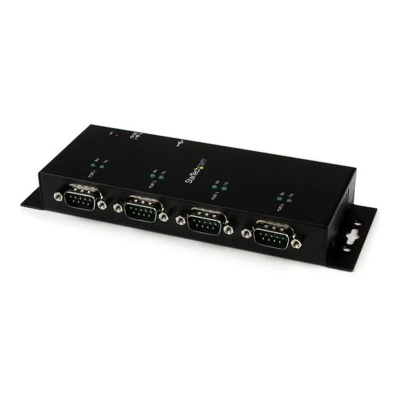 Concentrador Adaptador StarTech.com - USB a Serial RS232 DB9 - 4 Puertos - Riel DIN Industrial - ICUSB2324I