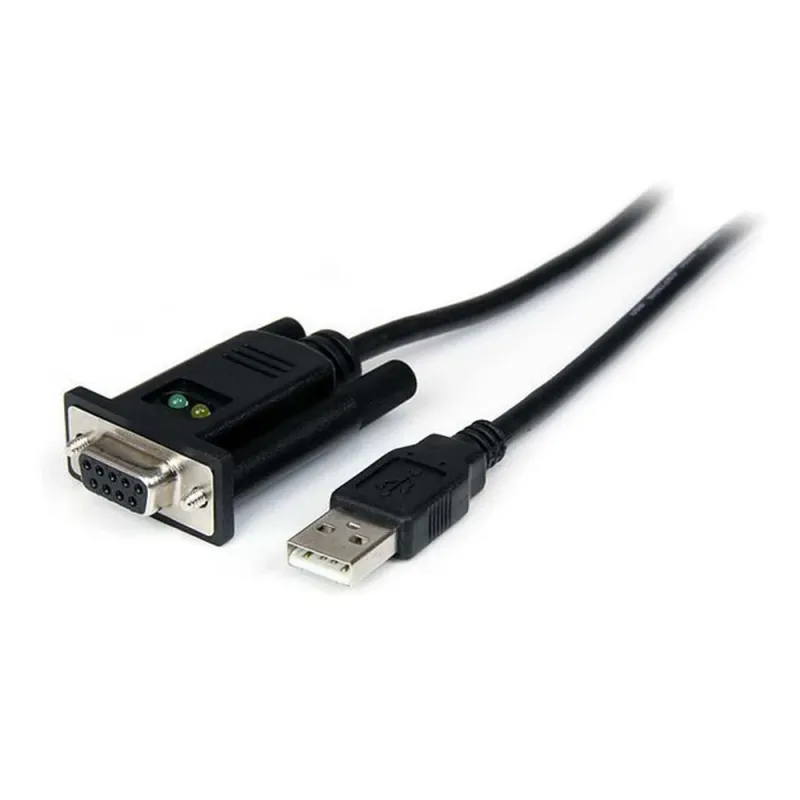 Cable StarTech.com de 1m Adaptador de 1 Puerto USB a Modem Nulo Null Serial DB9 RS232 DCE con FTDI - ICUSB232FTN