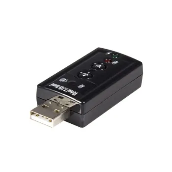 Adaptador de Tarjeta de Sonido StarTech.com - USB a Audio Estéreo 7.1 - Botones de control de volumen - ICUSBAUDIO7