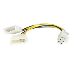 Extensión para Fuente de Poder StarTech.com - Molex 4 Pines - PCI-Express 6 Pines - LP4PCIEXADAP Extensión para Fuente de Poder StarTech.com - Molex 4 Pines - PCI-Express 6 Pines - LP4PCIEXADAP
