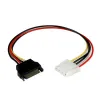 Cable de Alimentación StarTech.com - Molex 4 Pines - SATA 15 Pines - 30cm - LP4SATAFM12