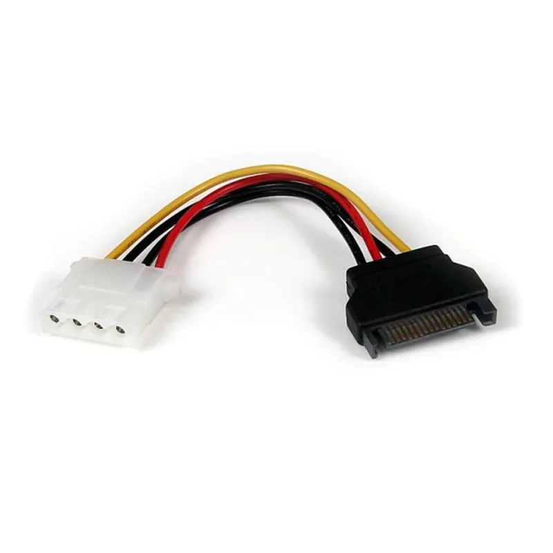 Cable de Alimentación StarTech.com - Molex 4 Pines - SATA 15 Pines - 15cm - LP4SATAFM6IN