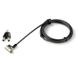 Candado Antirrobo StarTech.com LTULOCKKEY - 2m - Ranuras K/Nano/Wedge - Negro - LTULOCKKEY